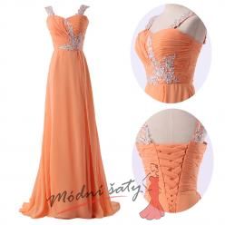 Oranžové šaty s korálky