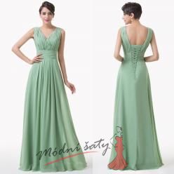 Šaty pro svatební hosty v zelené barvě