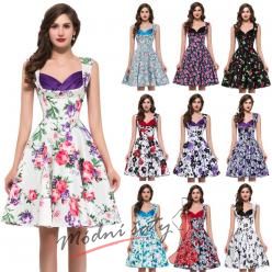 Květinové retro šaty - více vzorů